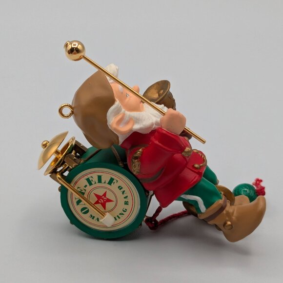 Hallmark Keepsake One Elf Marching Band 1993, Brass with Movement Ornament - Picture 4 of 10